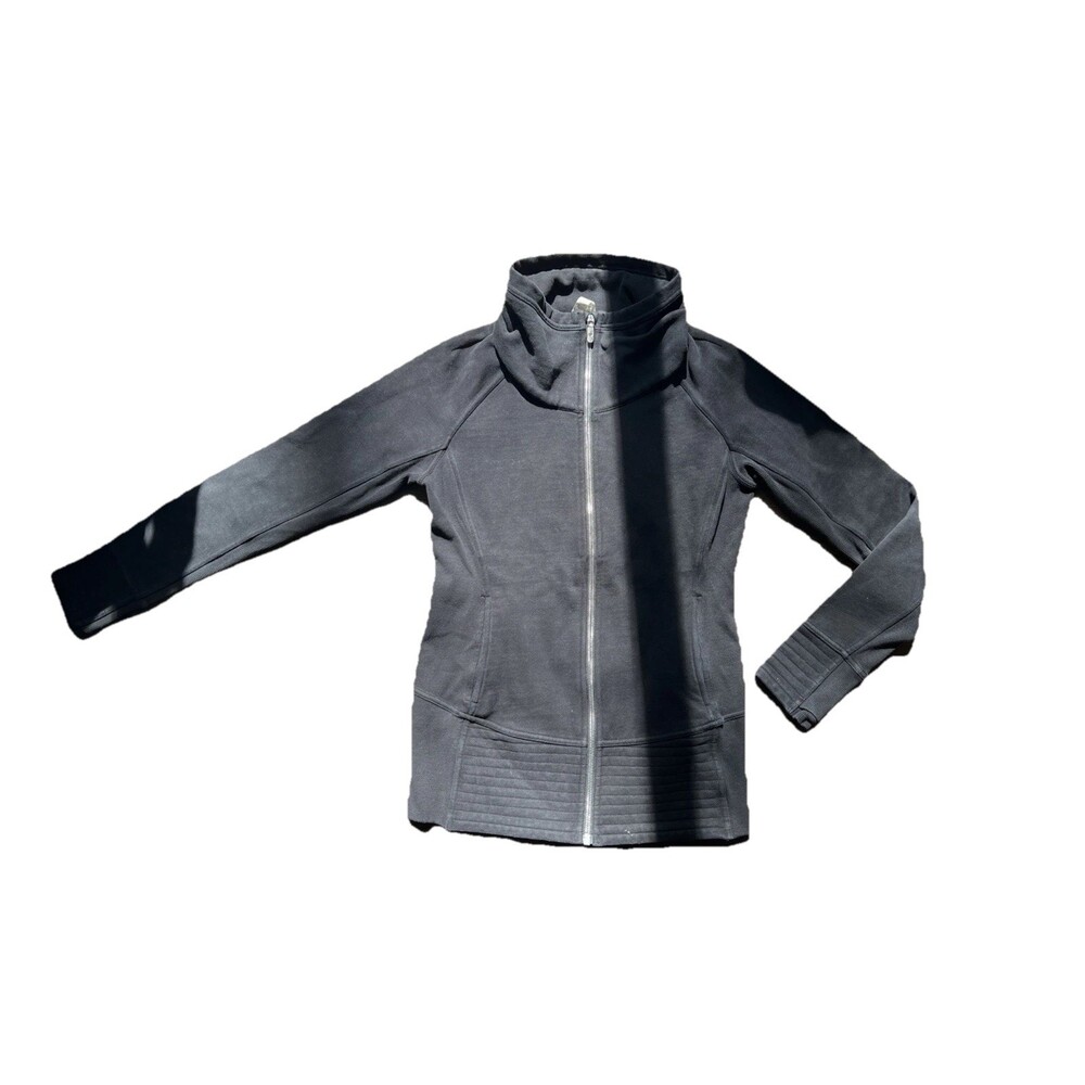 Lululemon Radiant Jacket II Black Womens Sz 10 Full Zip Thumbholes